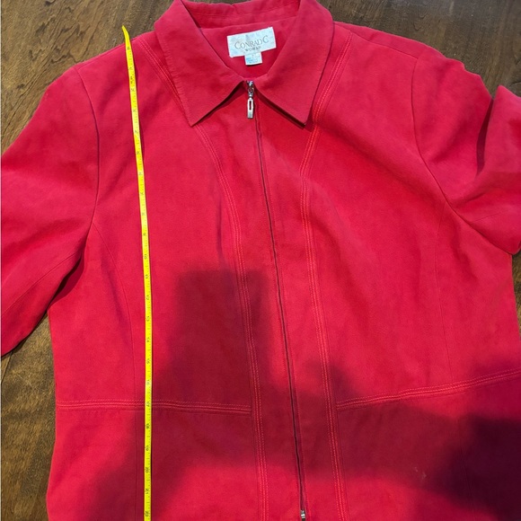Conrad C Faux Suede Red Jacket - Picture 11 of 14